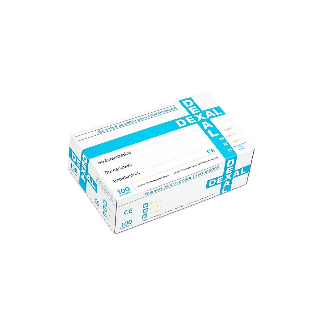 Guantes de Látex Dexal para Examinación x100